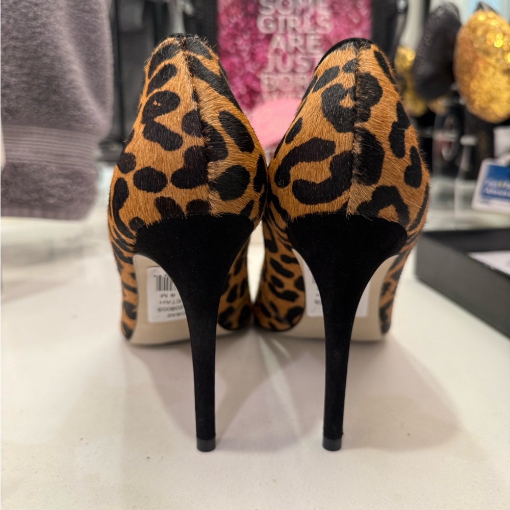 Saks Fifth Avenue Brown and Black Heels Stiletto Pumps - Picture 6 of 9